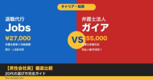 男性会社員 退職代行 Jobs ガイア 比較 20代